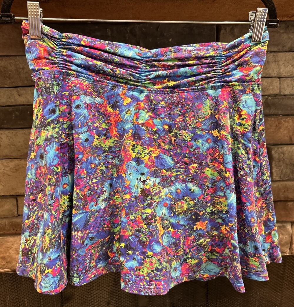 Women’s DONA JO Multi Color Floral Pickleball Tennis Skirt Skort Size 2 *A12
